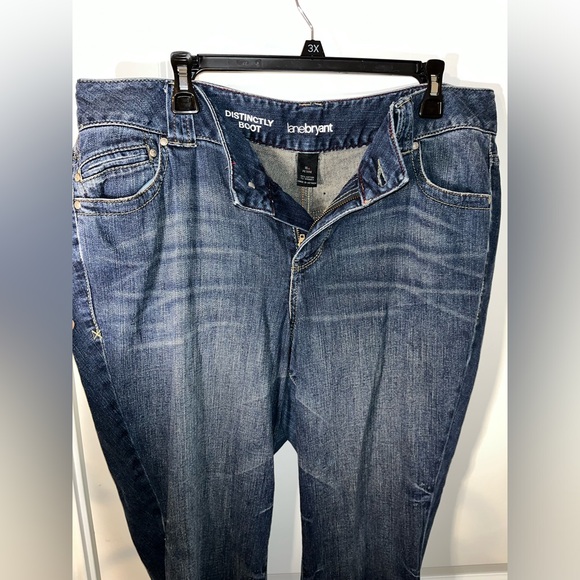 Lane Bryant Distinctly Bootcut Curve Hugging Contrast Stitching Jeans Sz 16P - Picture 3 of 11